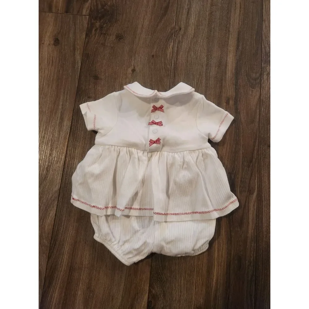 Buster Brown Red, White, and‎ Blue Floral Romper
